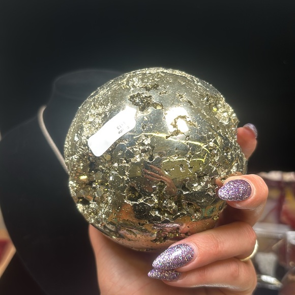 Glittering Silver Decorative Sphere
